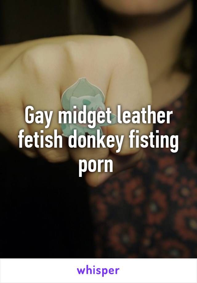 640px x 920px - Gay midget leather fetish donkey fisting porn