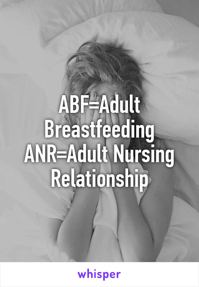 Breastfeeding anr adult 