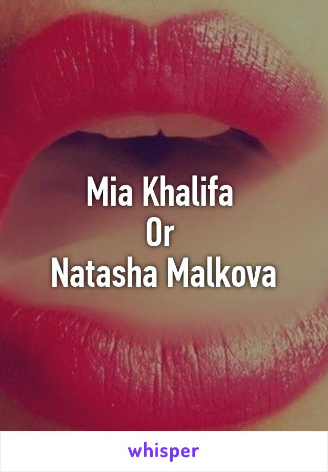 Malkova natasha Natasha Malkova