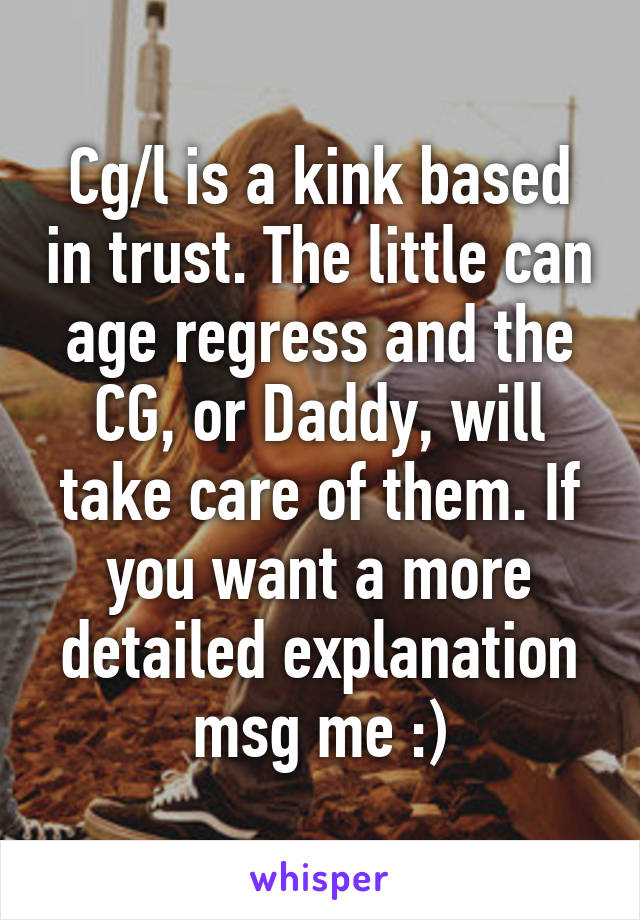 Cg L Is A Kink Based In Trust The Little Can Age Regress And The Cg