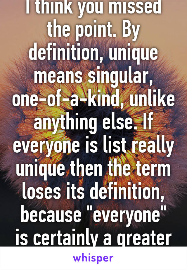unique definition