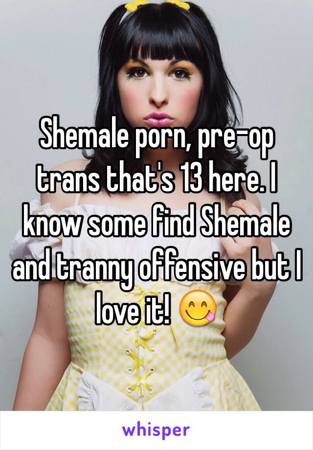 Offensive Porn - Shemale porn, pre-op trans that's 13 here. I know some find ...