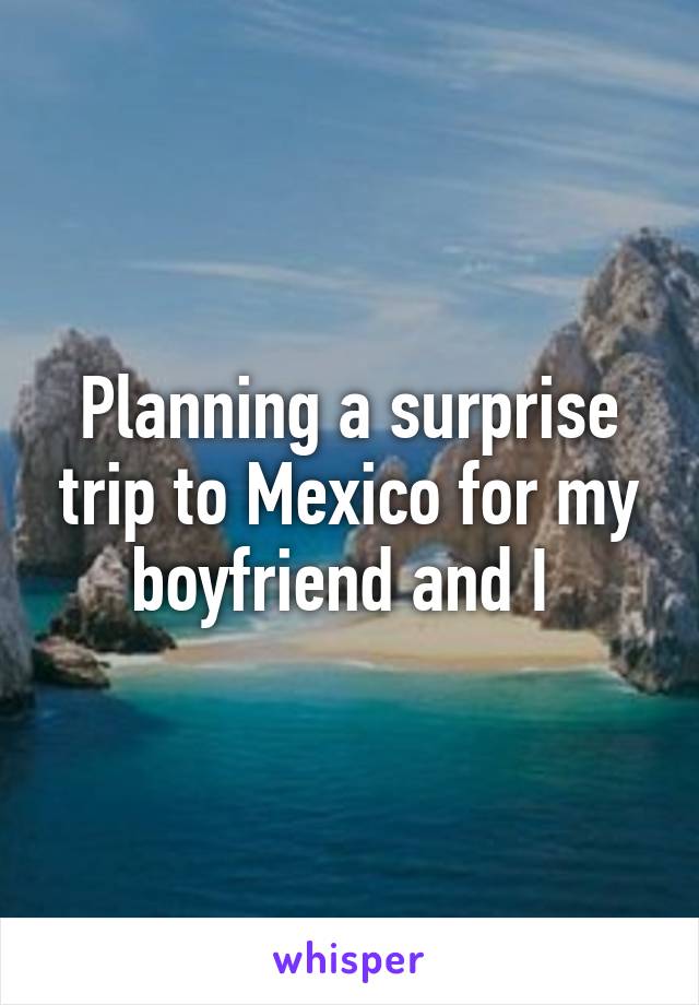 surprise trip for boyfriend