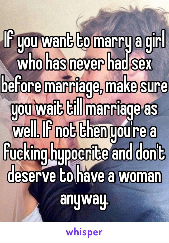 never having sex till married