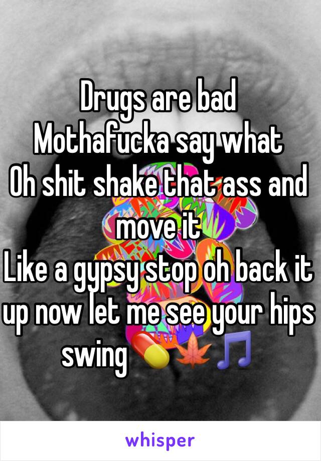 Drugs Are Bad Mothafucka Say What Oh Shit Shake That Ass And