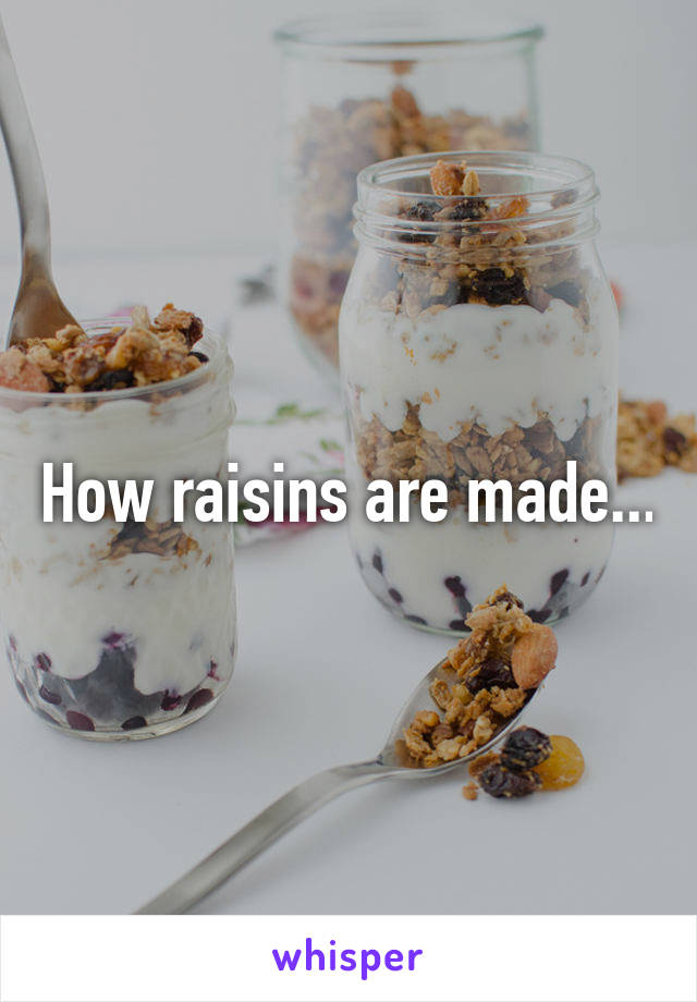 How raisins are made...