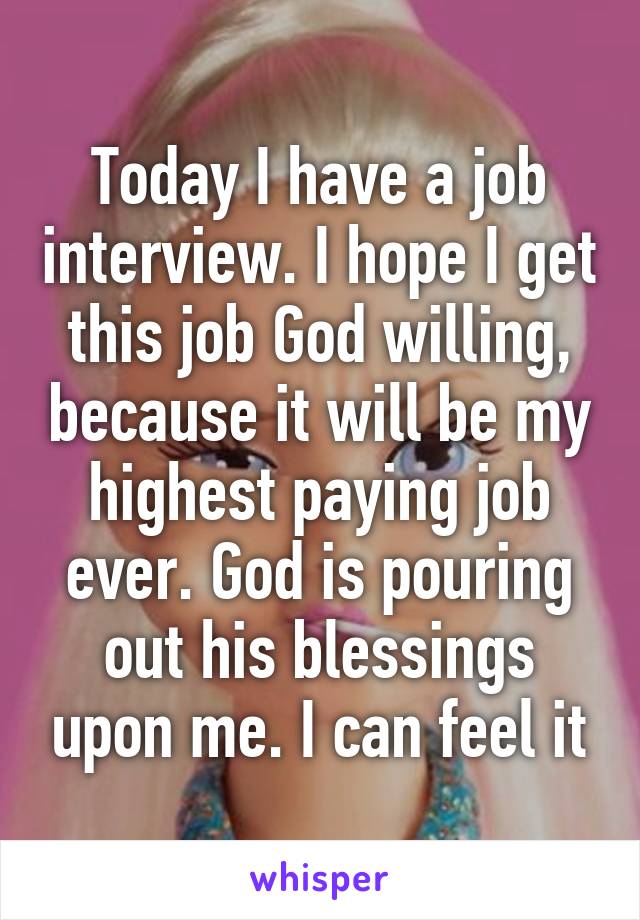 What does god say about job interviews