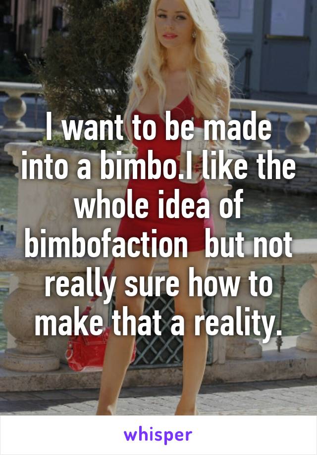 I Want To Be Made Into A Bimboi Like The Whole Idea Of Bimbofaction 2859