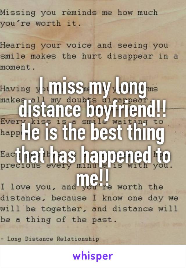 Missing long distance boyfriend