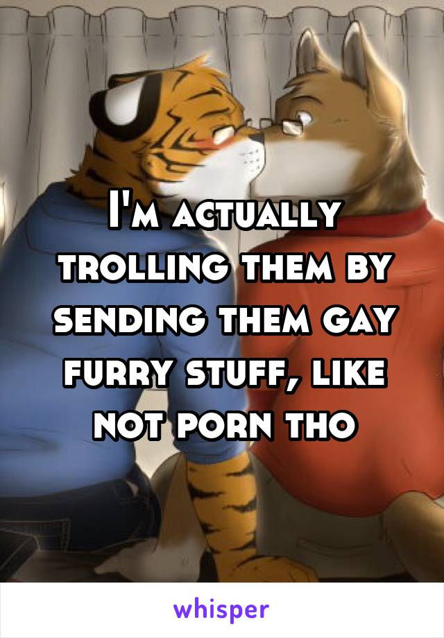 Gay Furry Porn Captions - I'm actually trolling them by sending them gay furry stuff ...
