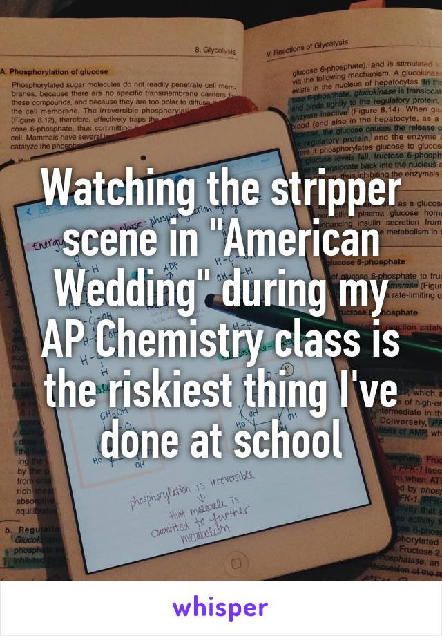 Watching The Stripper Scene In American Wedding During My Ap