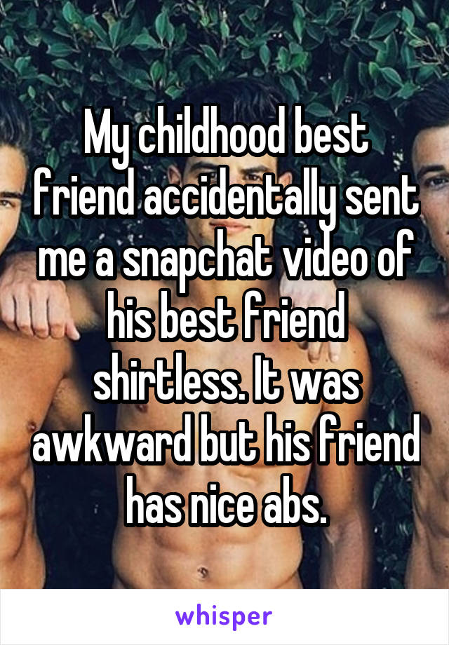Sending shirtless snapchats