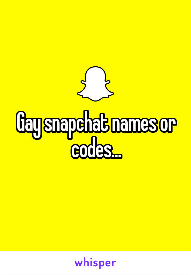 gay snapchat users with names