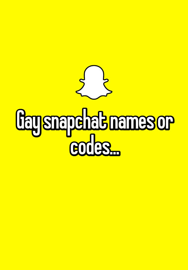 gay snapchat names ireland