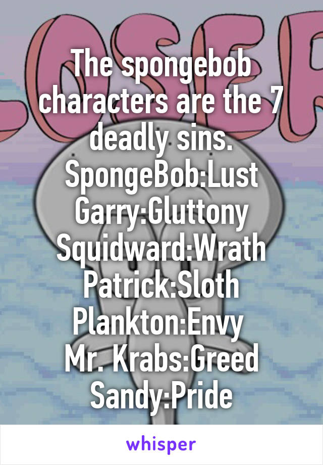 spongebob and the 7 sins