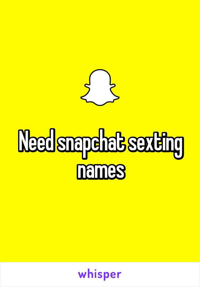 Sexting snapchat Snapchat usernames