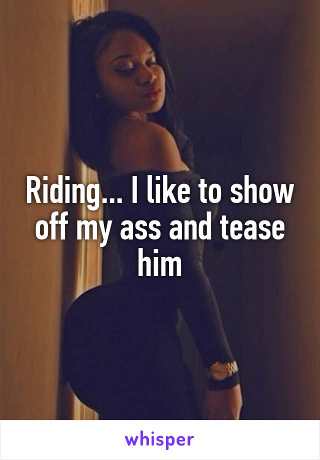 Teasing with ass