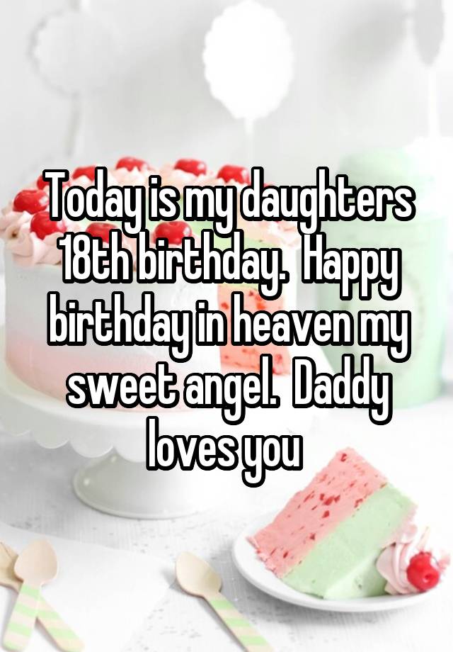 Today Is My Daughters 18th Birthday Happy Birthday In Heaven My Sweet