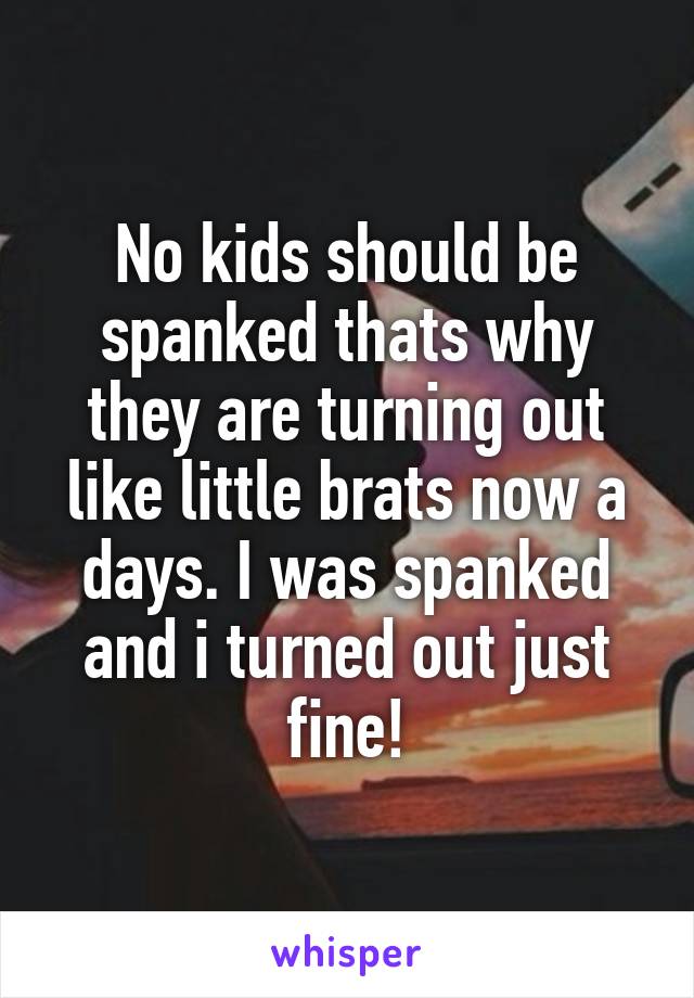 should i be spanked