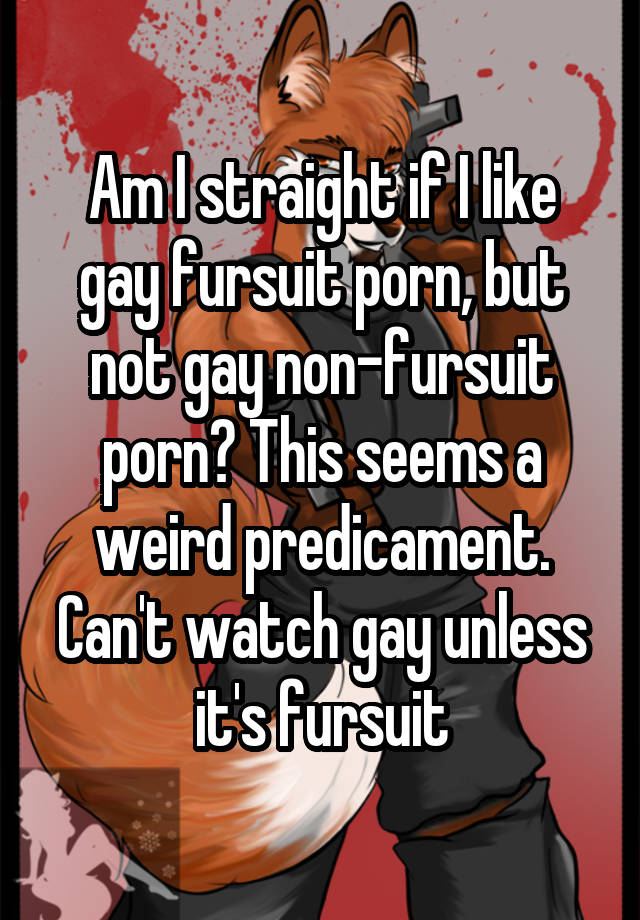 Gay Fursuit Porn - Am I straight if I like gay fursuit porn, but not gay non ...