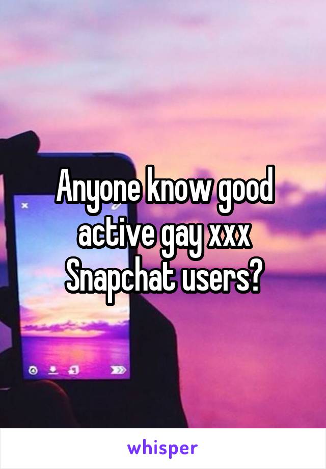 active gay snapchat users