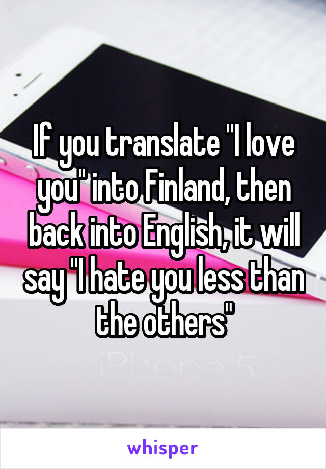 i love you translate