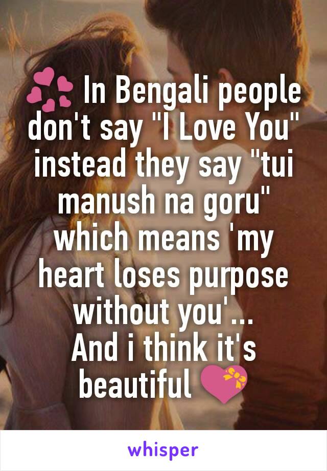 In Bengali People Don T Say I Love You Instead They Say Tui Manush Na