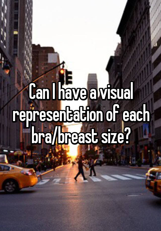Can I Have A Visual Representation Of Each Bra Breast Size