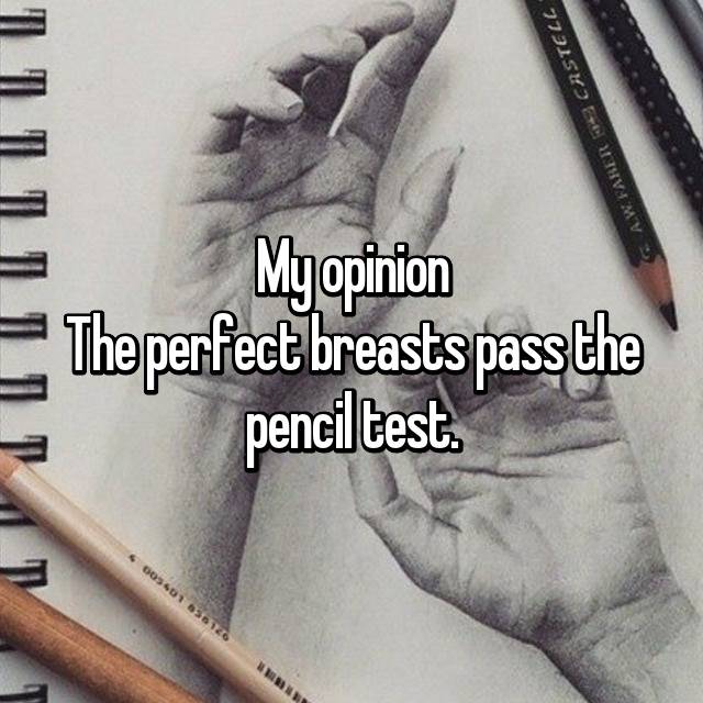 what is the pencil test for breasts