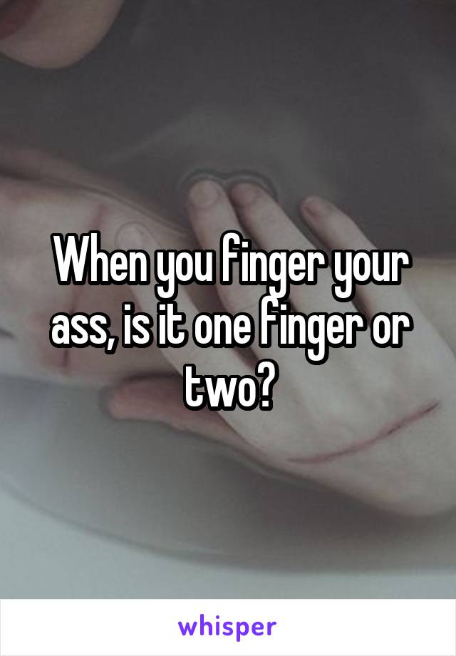 Finger In Ass Pictures