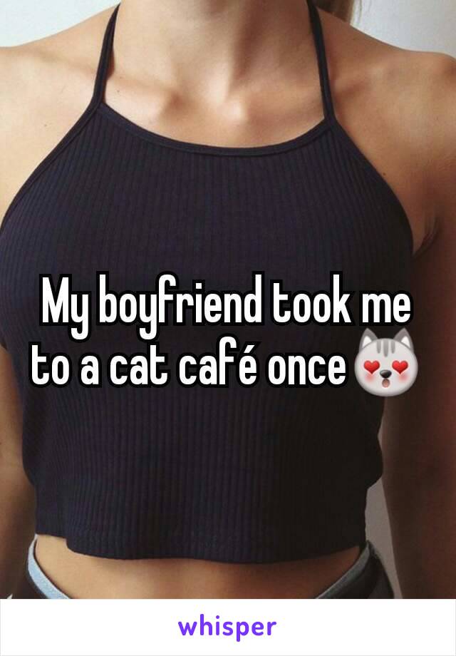 My boyfriend took me to a cat café once😻