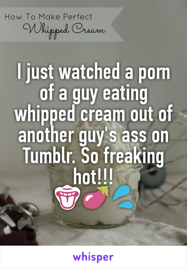 Whipped cream in ass
