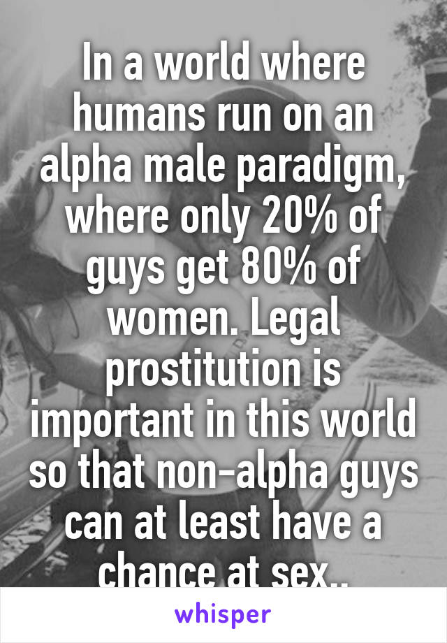 In male what humans alpha is an What Defines