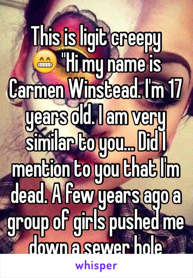 Hi my name is carmen winstead