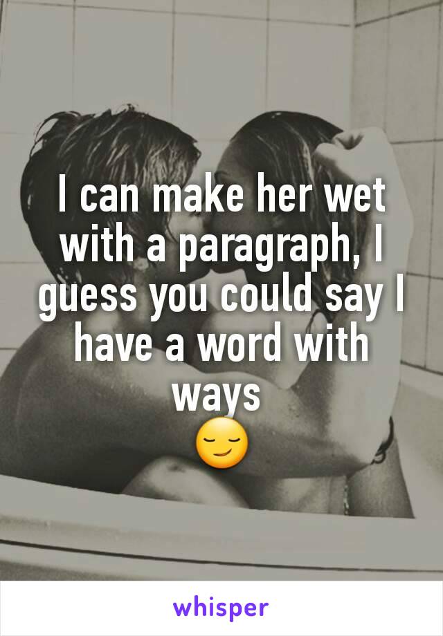 Words to tell a girl to make her wet