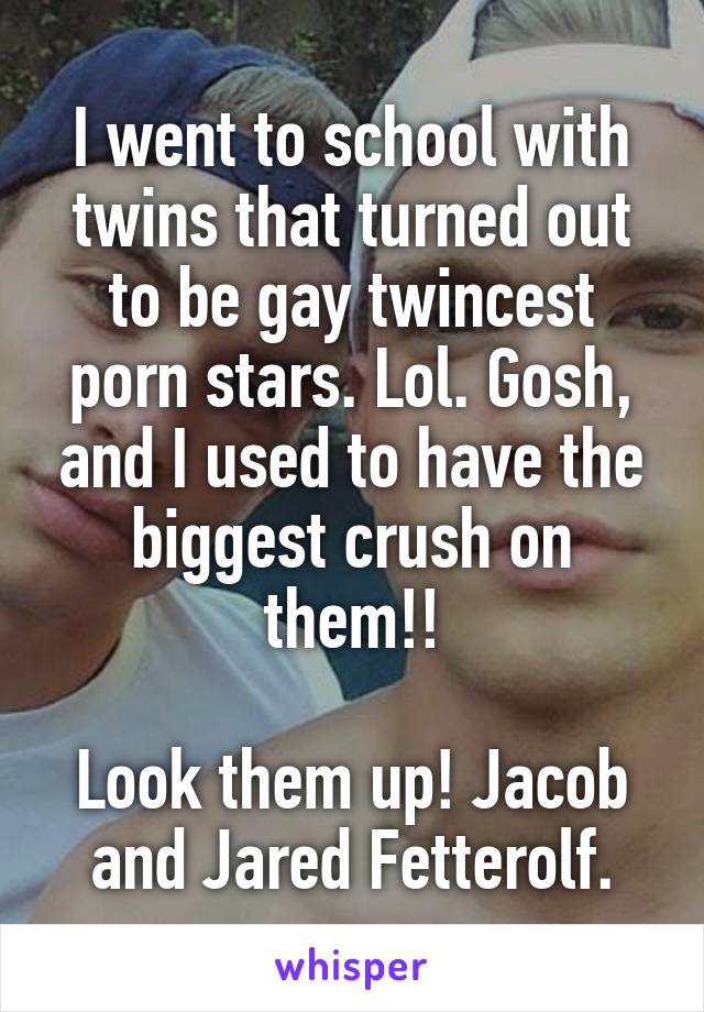 Porn Twins Captions - I went to school with twins that turned out to be gay ...
