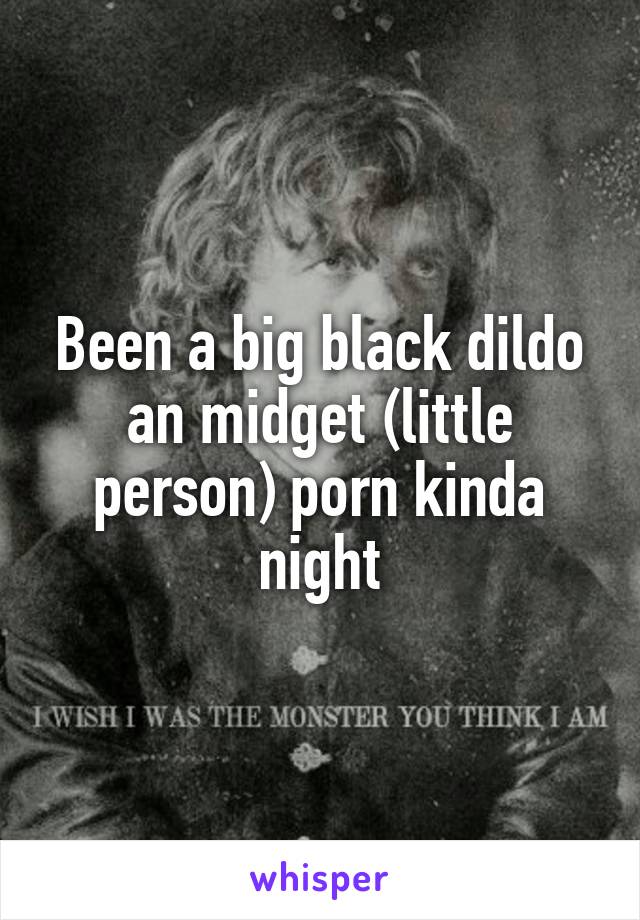 Midget Porn Dildo Caption - Been a big black dildo an midget (little person) porn kinda ...