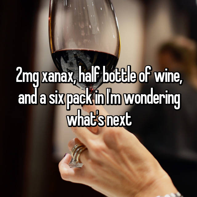 and 2mg a wine xanax glass of