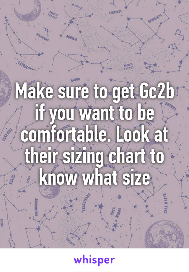 Gc2b Measurement Chart