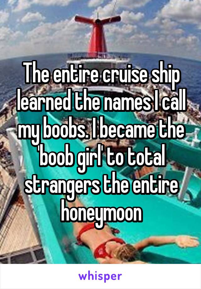 Cruise boobs Boobs Cruise:
