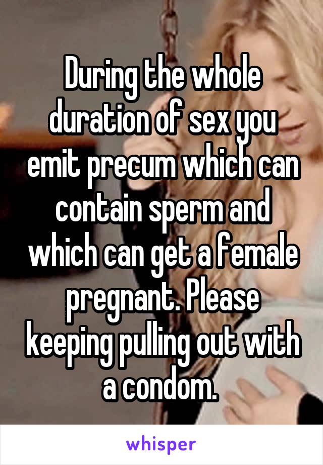 Get female pregnant can a precum Can you