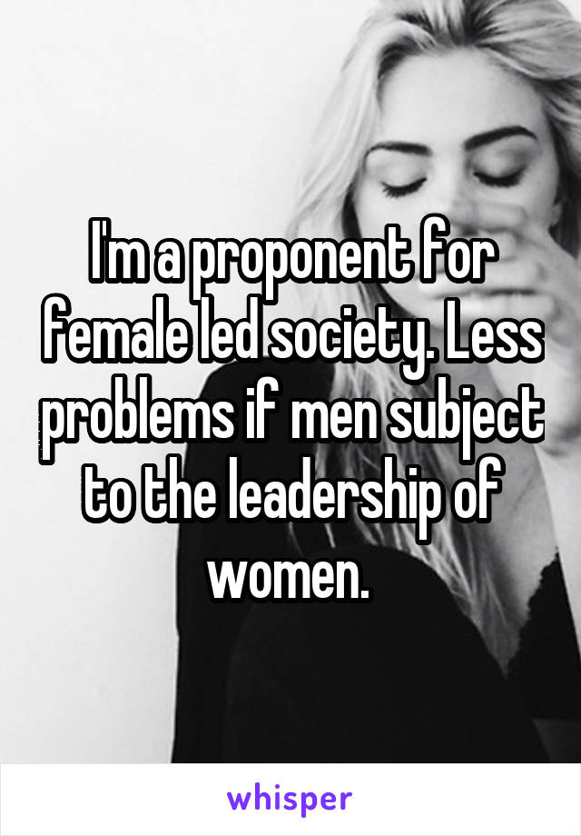 Society female led Matriarchy