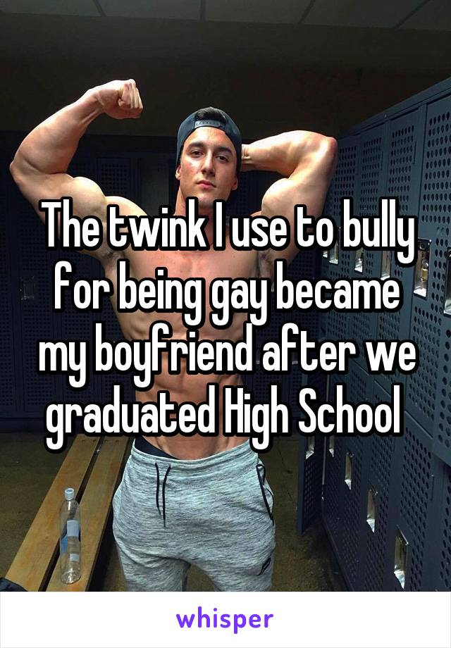 The twink I use to bully for being gay became my boyfriend after we graduated High School 