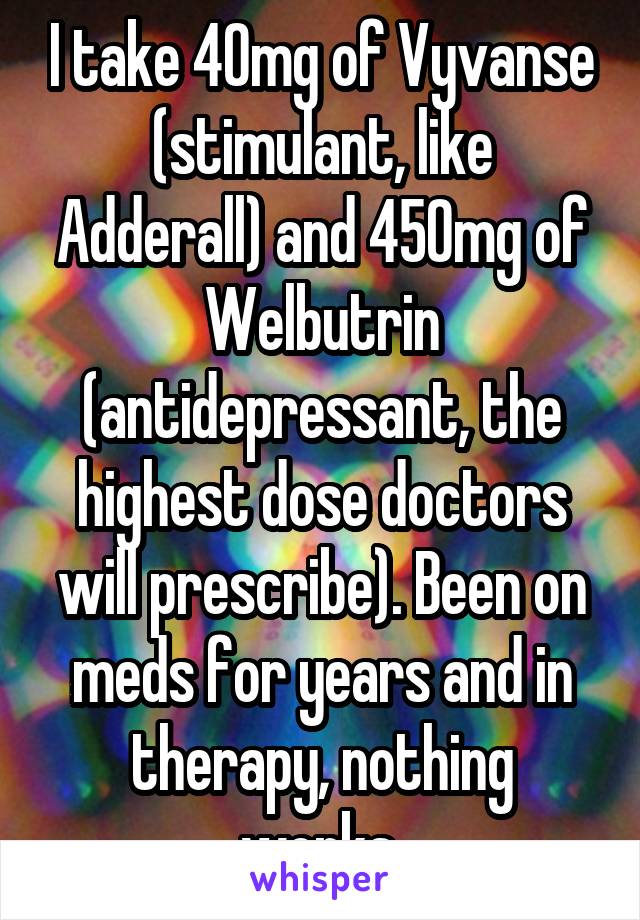 like work antidepressants adderall that