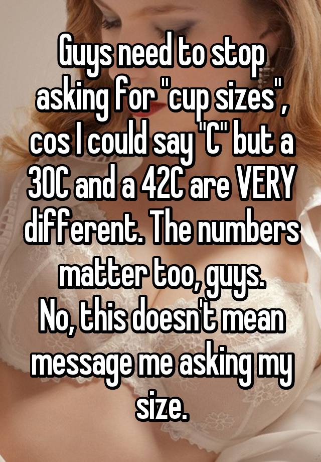 cup sizes for guys