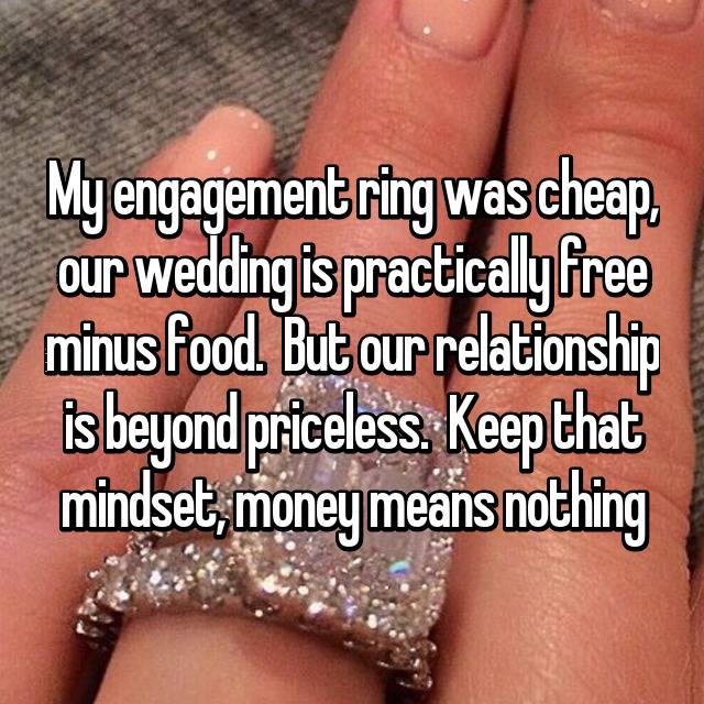 "I was made fun of for having a cheap wedding."