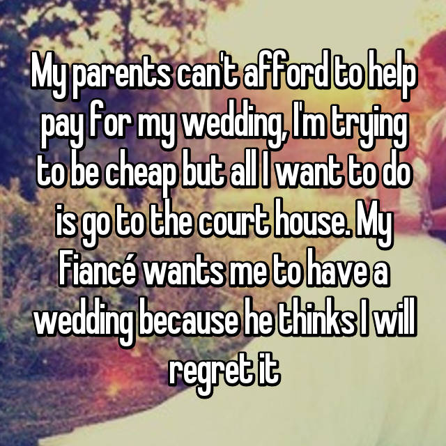 I Was Made Fun Of For Having A Cheap Wedding
