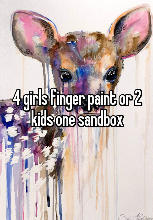 4 girls finger paint