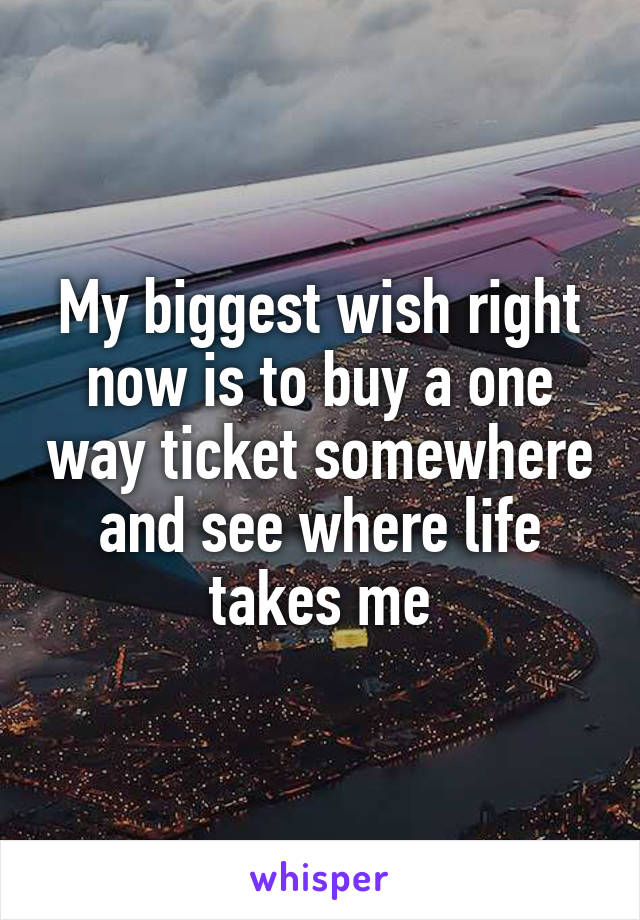 buy a one way ticket