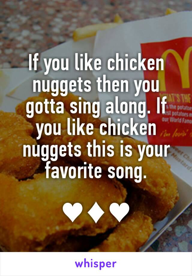 If You Like Chicken Nuggets Song Lyrics لم يسبق له مثيل الصور